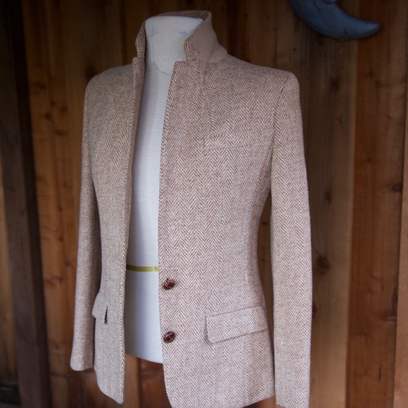 Vintage Saint Laurie 100% Wool Herringbone Blazer Made In USA Woman's S - Picture 6 of 16